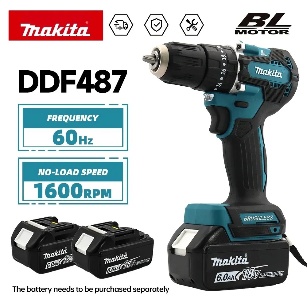 Makita Drill Ddf484 - 2026年製 マキタ DDF487 18V ブラシレスコードレス電動ドリルドライバー マキタ18Vバッテリーシステム対応
