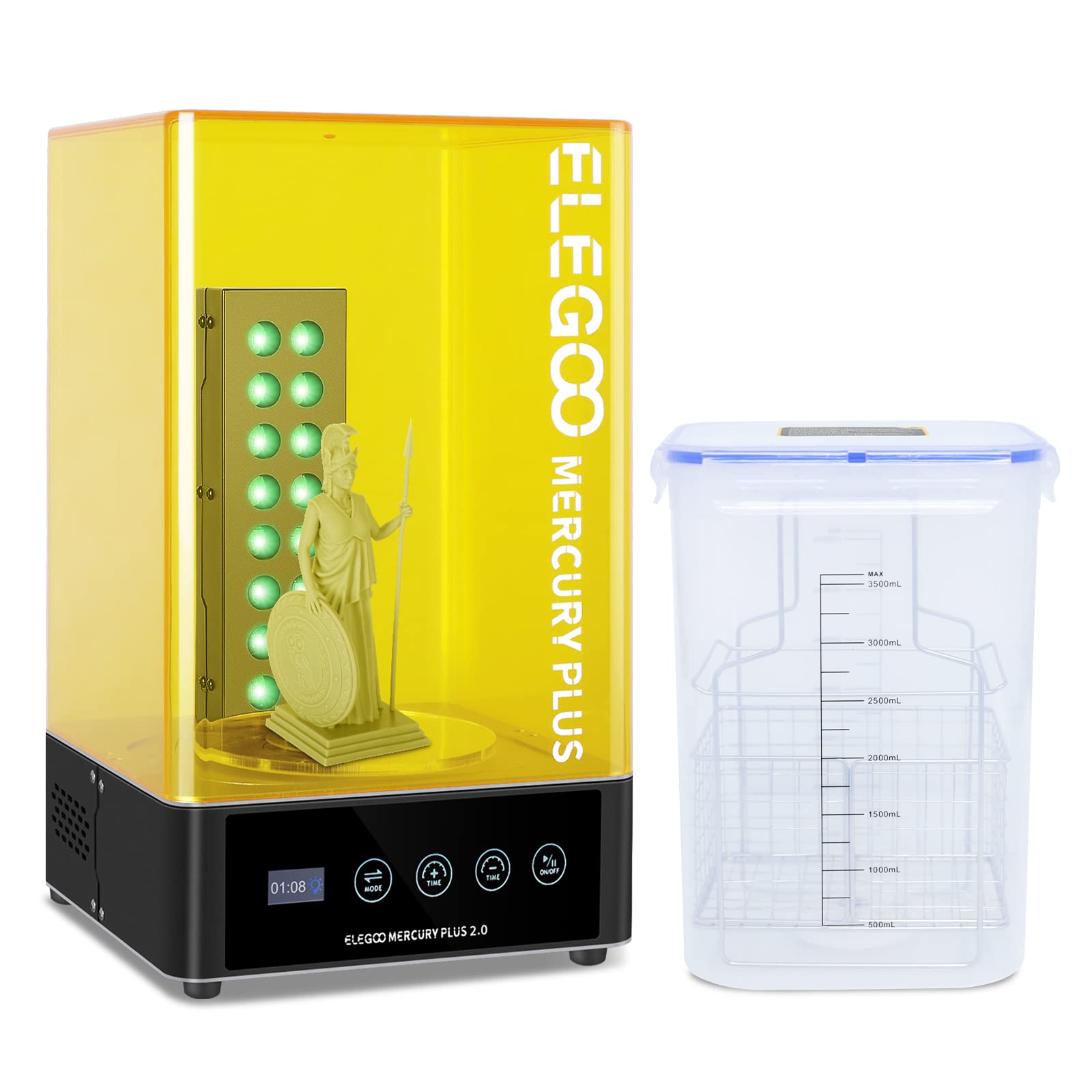 3D Printing Model Free - ELEGOO Plus 2.0 ウォッシュ＆キュアステーション 洗浄・硬化機 レジン硬化ステーション