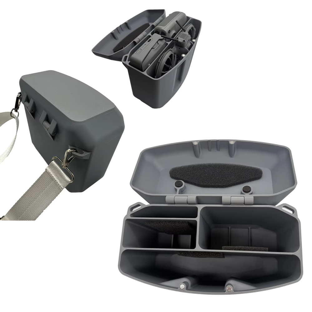 3D Printing Drone - DJI Neo 2用3Dプリント製ボックス、磁気蓋付き、調整可能なストラップ、ドローンバッテリーハブとRC N3コントローラーを収納できるハードキャリングケース