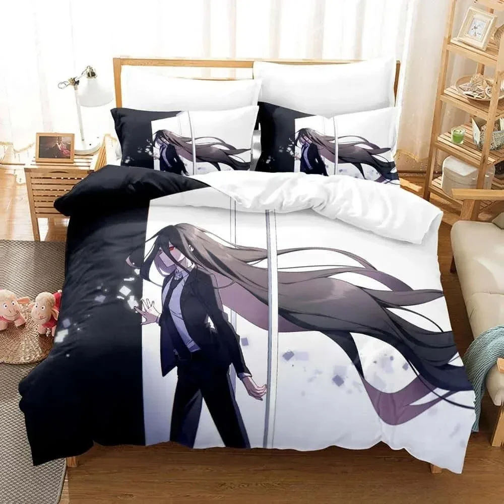 3D Printing Quilting - 3DダンガンロンパV3 Y2Kガールズコンフォーター プリントベッドセット 掛け布団カバー 枕カバー 寝具セット