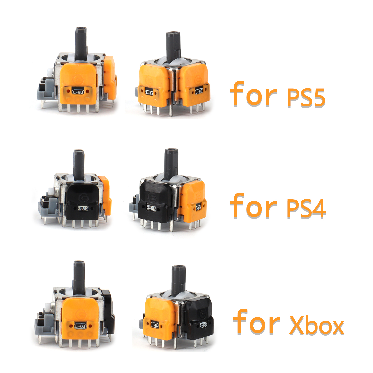 3D Printing Xbox Controller - 2 個交換ホール効果ジョイスティック 3D アナログセンサーサムスティック PS5/PS4/Xbox One/シリーズコントローラ修理部品アクセサリー