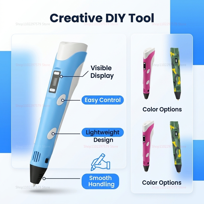 3Dプリントペン 9M PLAフィラメント付き 高温耐熱 D - 3D Printing Pen For Adults のレビューと価格