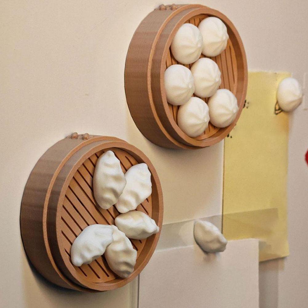 3Dプリント製まんじゅう・餃子・卵トレイ冷蔵庫マグネット プ - 3D Printing Labubu のレビューと価格