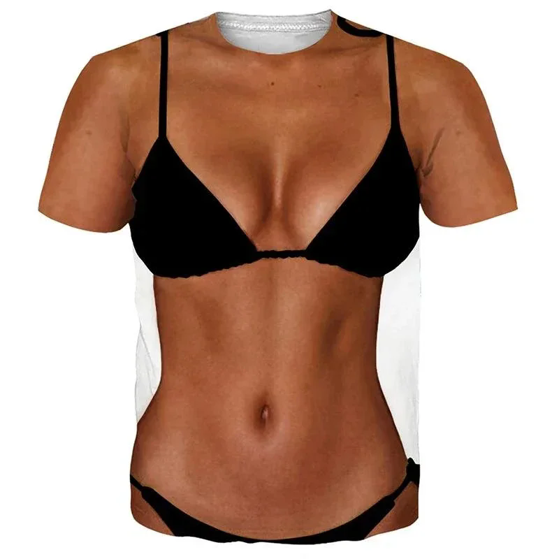 男性用3DプリントTシャツ,半袖トップ,面白い筋肉の体,デザ - 3D Printing Ideas のレビューと価格