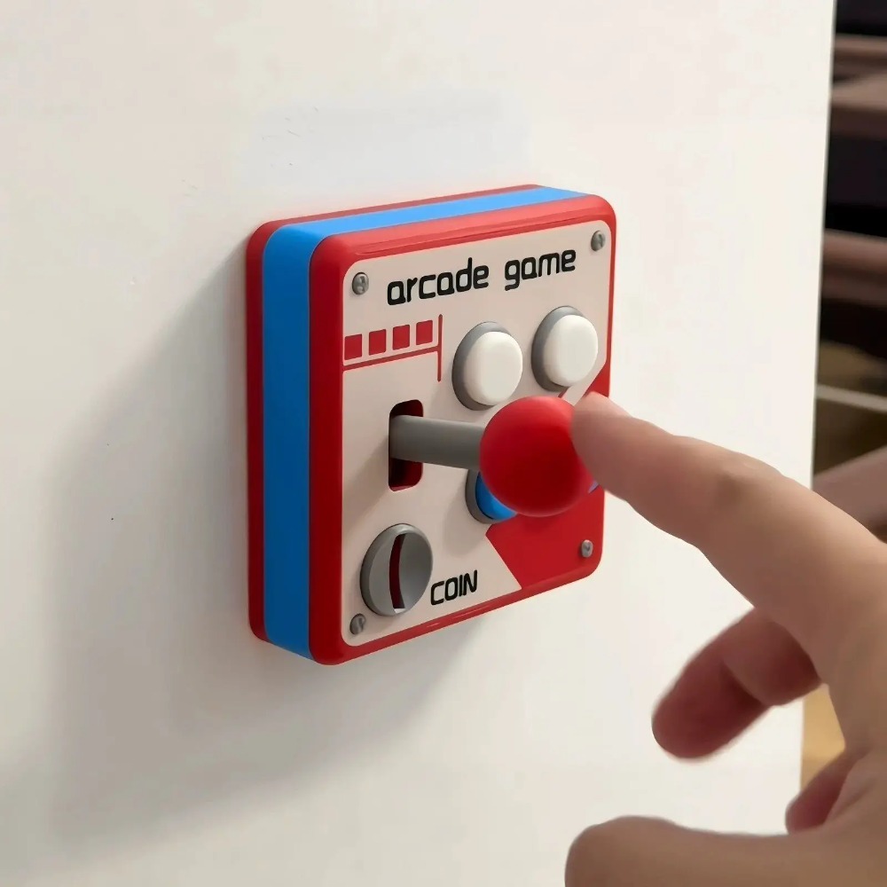 レトロアーケードジョイスティックスイッチプレートカバー、パン - 3D Printing Ideas のレビューと価格