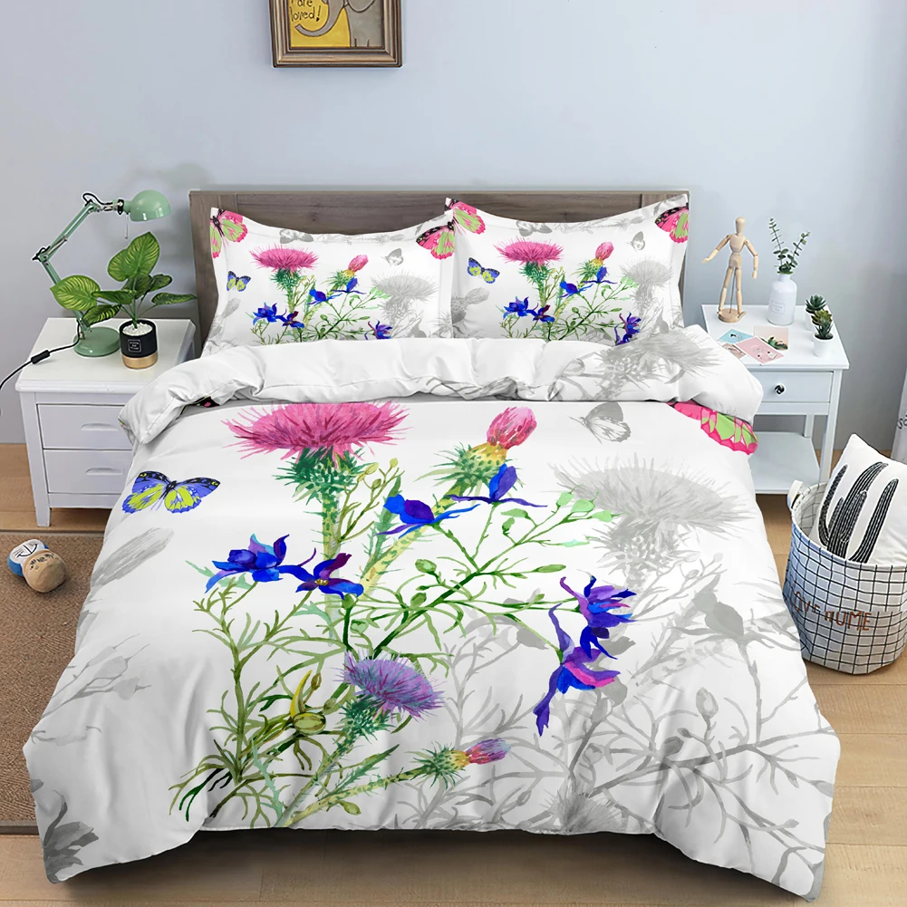 掛け布団カバー付きバタフライ寝具セット,3D花柄掛け布団カバ - 3D Printing Quilting のレビューと価格
